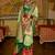 Green green & red ethnic motifs woven design patola saree
