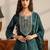 women ethnic motifs embroidered regular kurta with palazzos & with dupatta