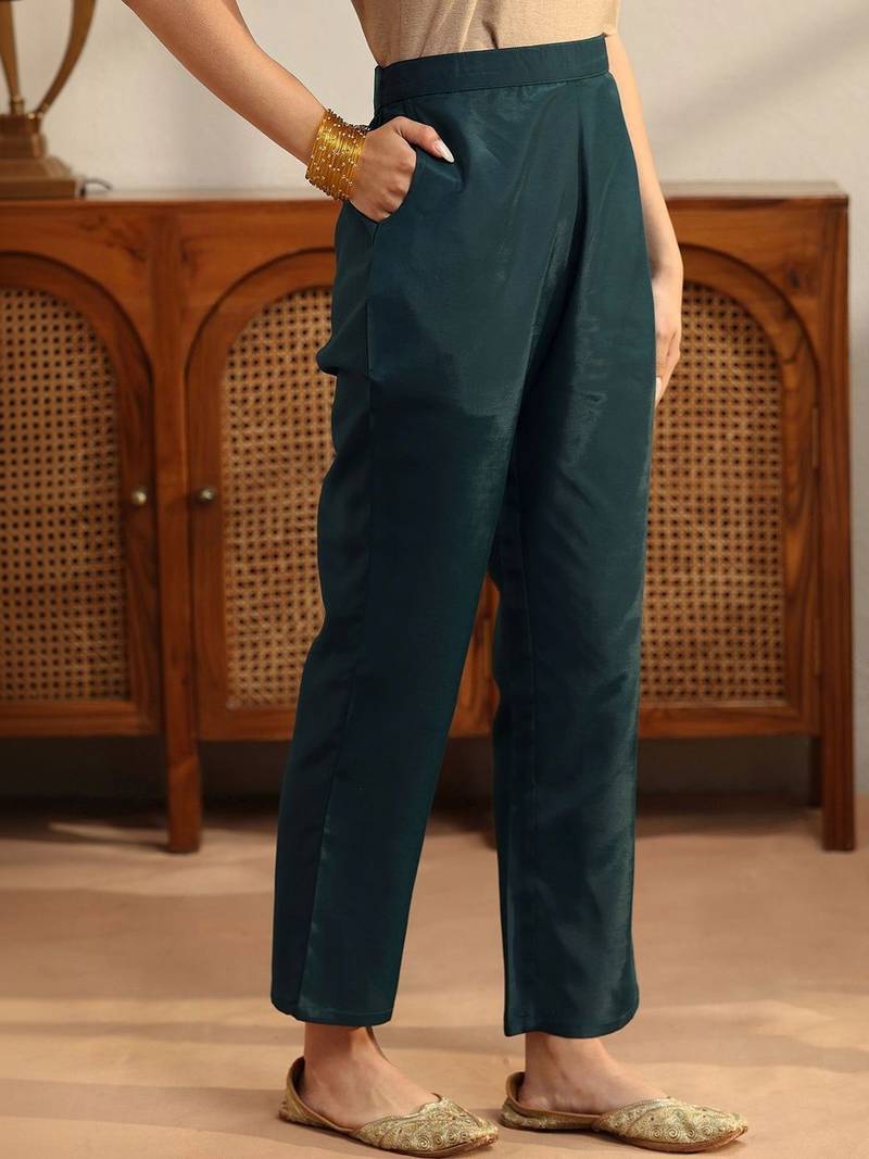 women ethnic motifs embroidered regular kurta with palazzos & with dupatta