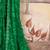 Green floral sequinned  chiffon designer saree