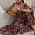 libas maroon floral printed cotton blend straight suit set with dupatta