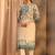 off white floral printed crepe straight suit set with dupatta