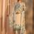 off white floral printed crepe straight suit set with dupatta