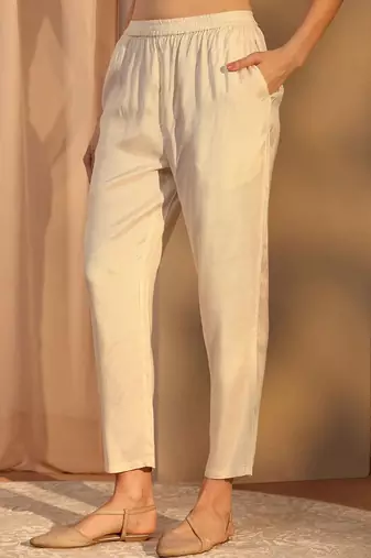 off white floral printed crepe straight suit set with dupatta