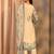 off white floral printed crepe straight suit set with dupatta