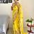 Yellow embellished sequinned  georgette saree