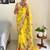 Yellow embellished sequinned  georgette saree