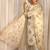 off white floral printed chanderi silk straight suit set with dupatta