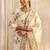 off white floral printed chanderi silk straight suit set with dupatta