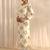 off white floral printed chanderi silk straight suit set with dupatta