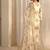 off white floral printed chanderi silk straight suit set with dupatta