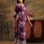 burgundy bandhani cotton blend straight suit set