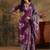 burgundy bandhani cotton blend straight suit set
