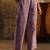 burgundy bandhani cotton blend straight suit set
