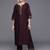 women ethnic motifs regular thread work kurta with trousers