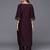 women ethnic motifs regular thread work kurta with trousers