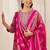 women ethnic motifs printed regular mirror work kurta & trousers with dupatta