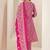 women ethnic motifs printed regular mirror work kurta & trousers with dupatta