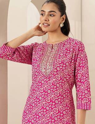 women ethnic motifs printed regular mirror work kurta & trousers with dupatta 6