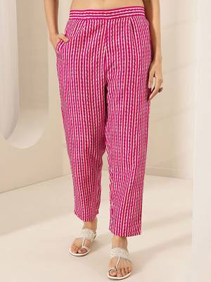 women ethnic motifs printed regular mirror work kurta & trousers with dupatta 7