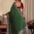 Green embroidered silk blend designer saree