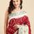 Maroon woven design zari art silk bandhani saree with blouse piece