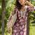 floral printed v-neck kurta with trouser