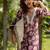 floral printed v-neck kurta with trouser