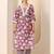 floral printed v-neck kurta with trouser