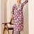 floral printed v-neck kurta with trouser