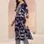 plum purple floral printed cotton blend straight suit set