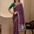 Purple bandhani zari silk blend designer saree