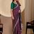 Purple bandhani zari silk blend designer saree