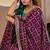 Purple bandhani zari silk blend designer saree