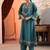 women woven design embroidered a-line kurta with trousers & dupatta