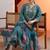 women woven design embroidered a-line kurta with trousers & dupatta