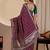 Purple bandhani zari silk blend designer saree