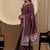 Purple bandhani zari silk blend designer saree