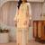 peach floral printed straight kurta set