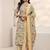 women floral printed regular thread work kurta with trousers & with dupatta