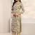 women floral printed regular thread work kurta with trousers & with dupatta