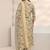 women floral printed regular thread work kurta with trousers & with dupatta