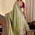 Green bandhani printed embroidered silk blend saree with unstitched blouse piece