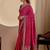 Pink bandhani embroidered silk blend designer saree