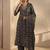 women floral printed regular thread work kurta with trousers & with dupatta
