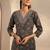 women floral printed regular thread work kurta with trousers & with dupatta