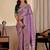 Purple bandhani zari silk blend designer saree