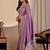 Purple bandhani zari silk blend designer saree