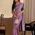 Purple bandhani zari silk blend designer saree