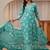 libas blue floral printed straight suit set